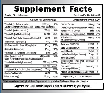 Methylated Multivitamin for Adults - 60 Capsules