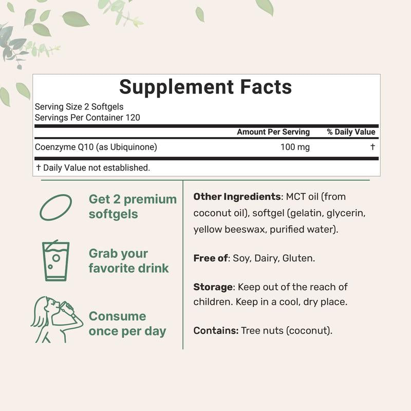 CoQ10 200mg With MCT Oil - 240 Softgels
