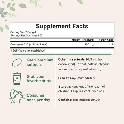 CoQ10 200mg With MCT Oil - 240 Softgels