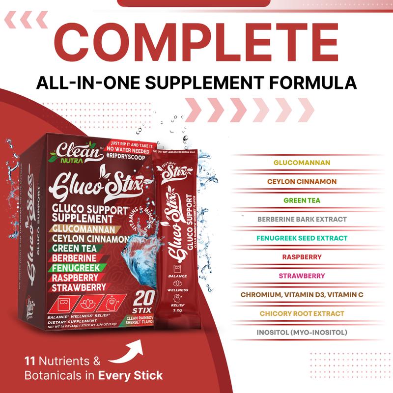 Gluco Stix Glucose Support - 20 Sticks
