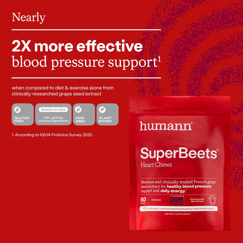 SuperBeets Nitric Oxide 500 mg - 60 Chews