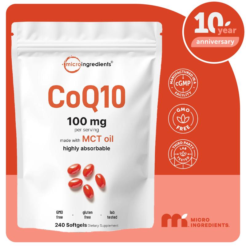 CoQ10 200mg With MCT Oil - 240 Softgels